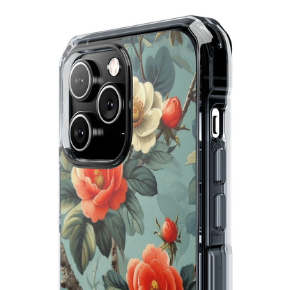 Coral Blossom Tapestry iPhone 14 - Impact Clear+