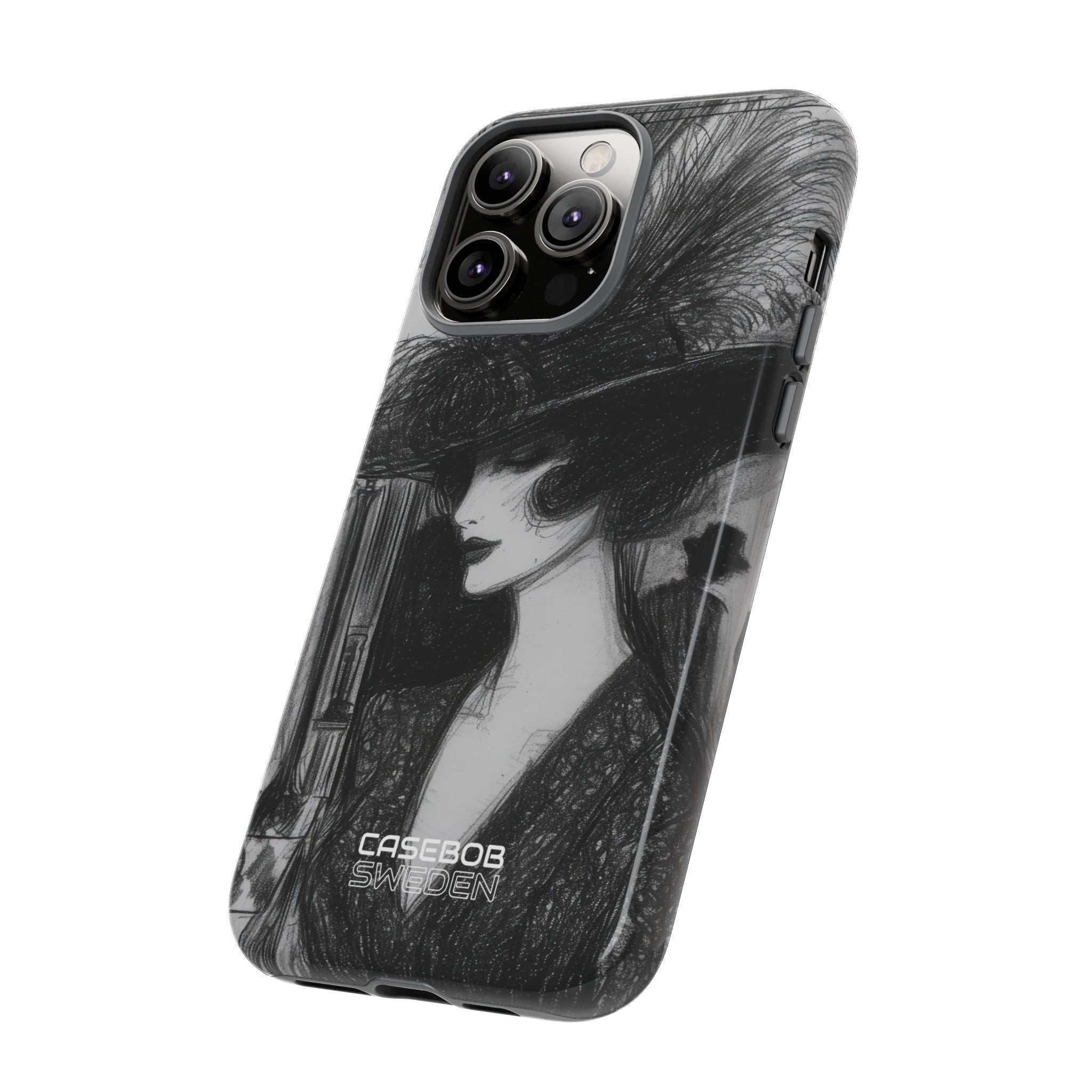 Vintage Feather Elegance iPhone 14 - Tough