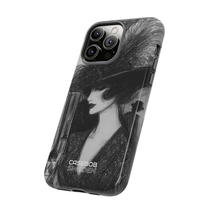 Vintage Feather Elegance iPhone 14 - Tough