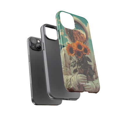 Sunflower Astronaut iPhone 14 Plus Case - Tough