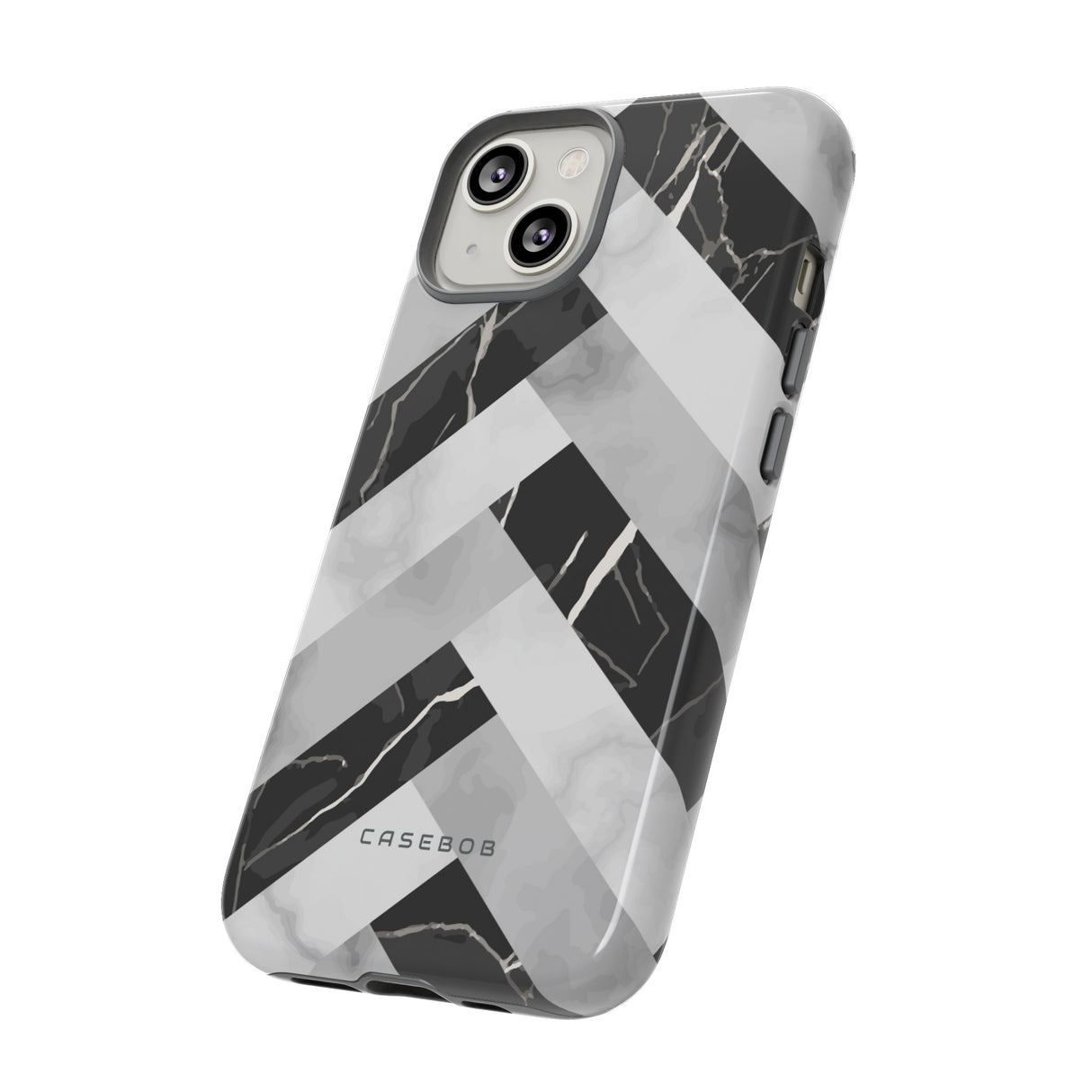 Grey Herringbone - Protective Phone Case