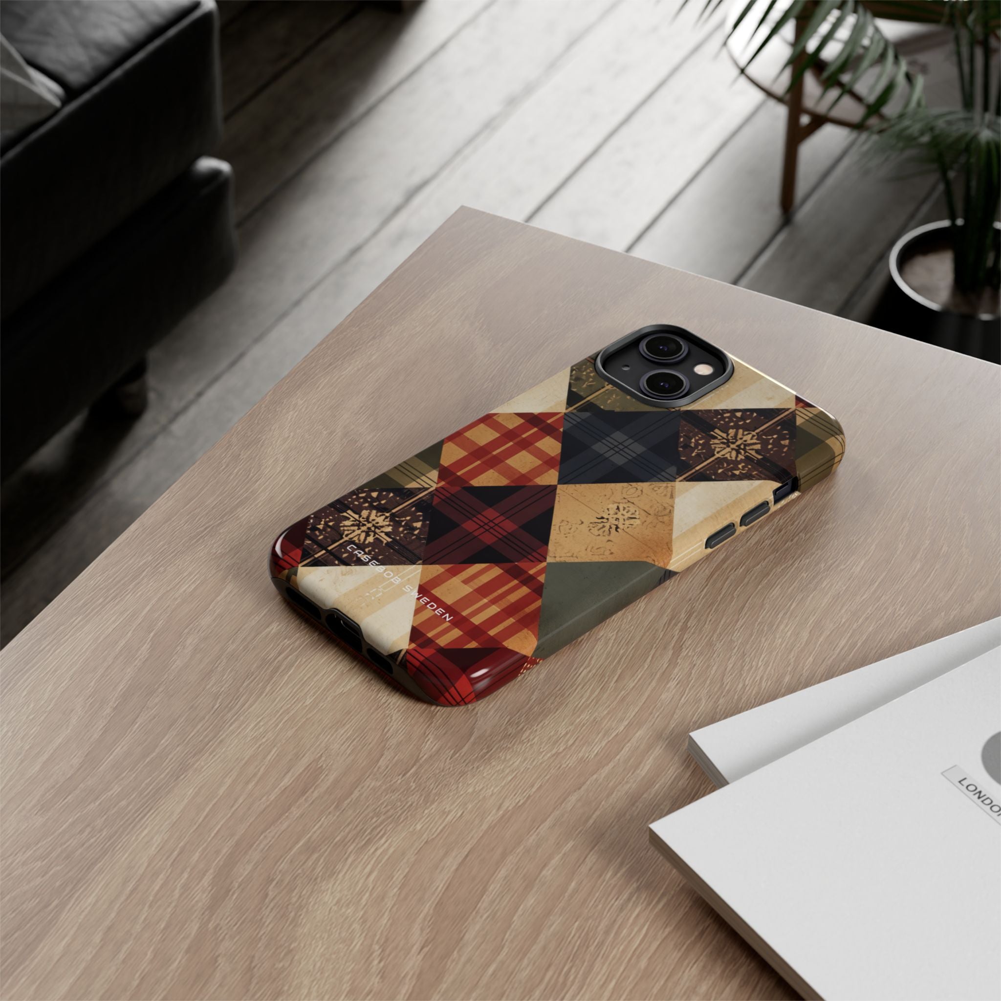 Rustic Geometric Patchwork Harmony iPhone 14 - Tough Phone Case