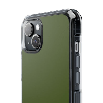 Dark Moss Green - Clear Impact Case for iPhone