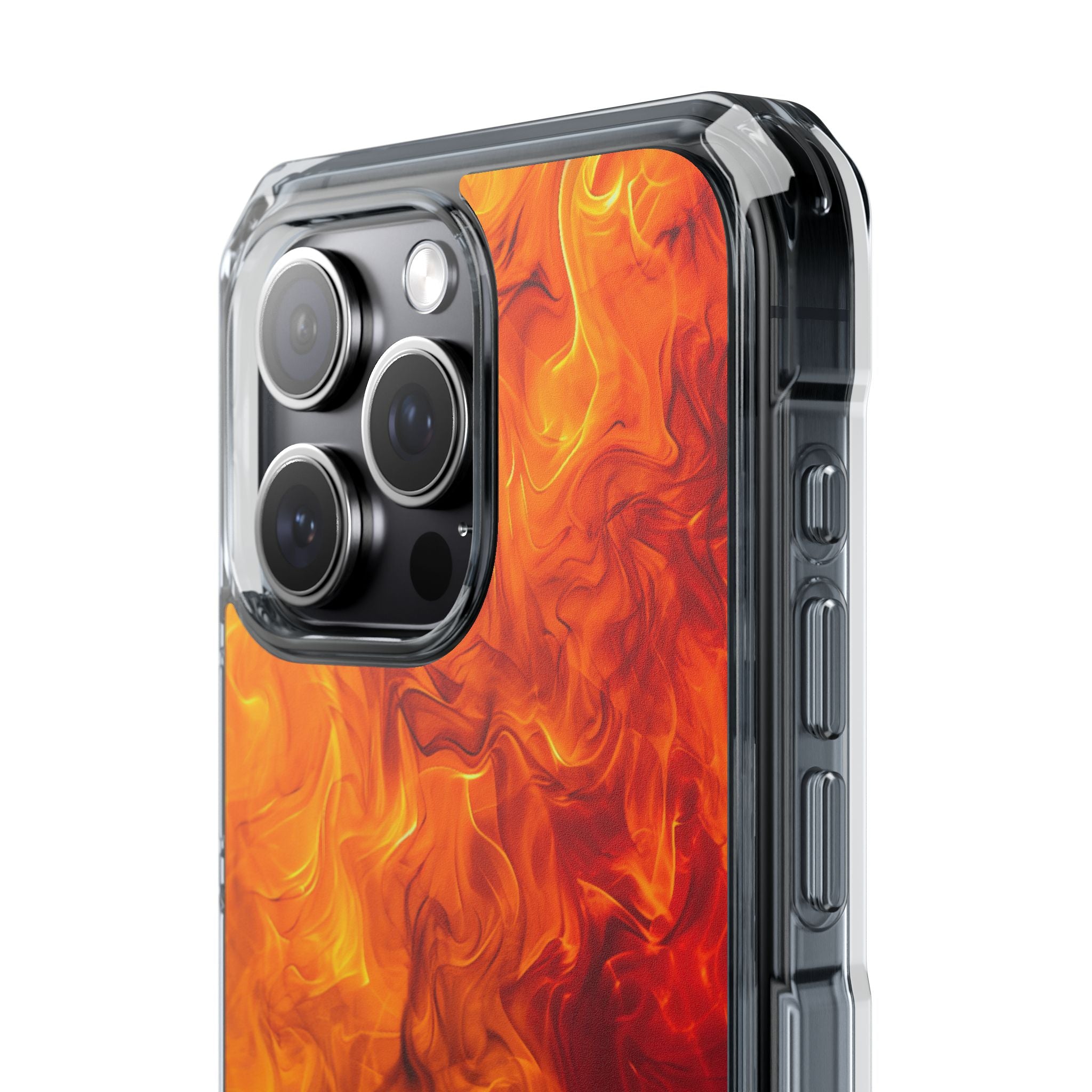 Flaming Energy Swirl iPhone 15 - Impact Clear+