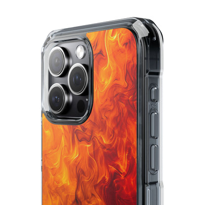 Flaming Energy Swirl iPhone 15 - Impact Clear+