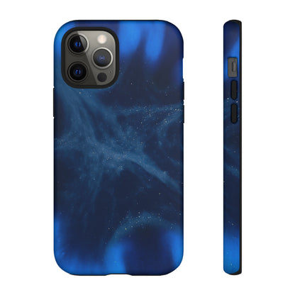 Blue Space Ink Art iPhone Case (Protective) iPhone 12 Pro Matte Phone Case