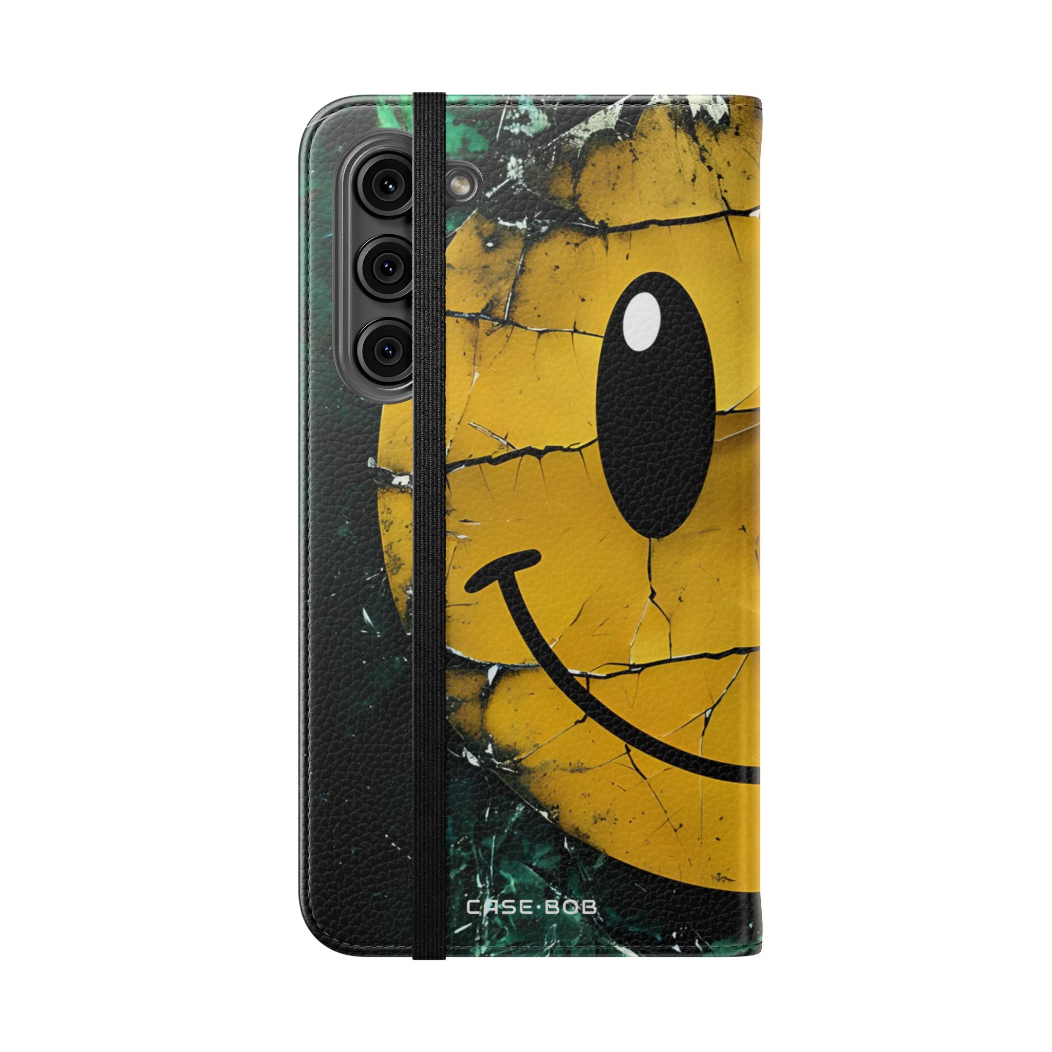 Cracked Smiley - Samsung S23+ Case - Wallet