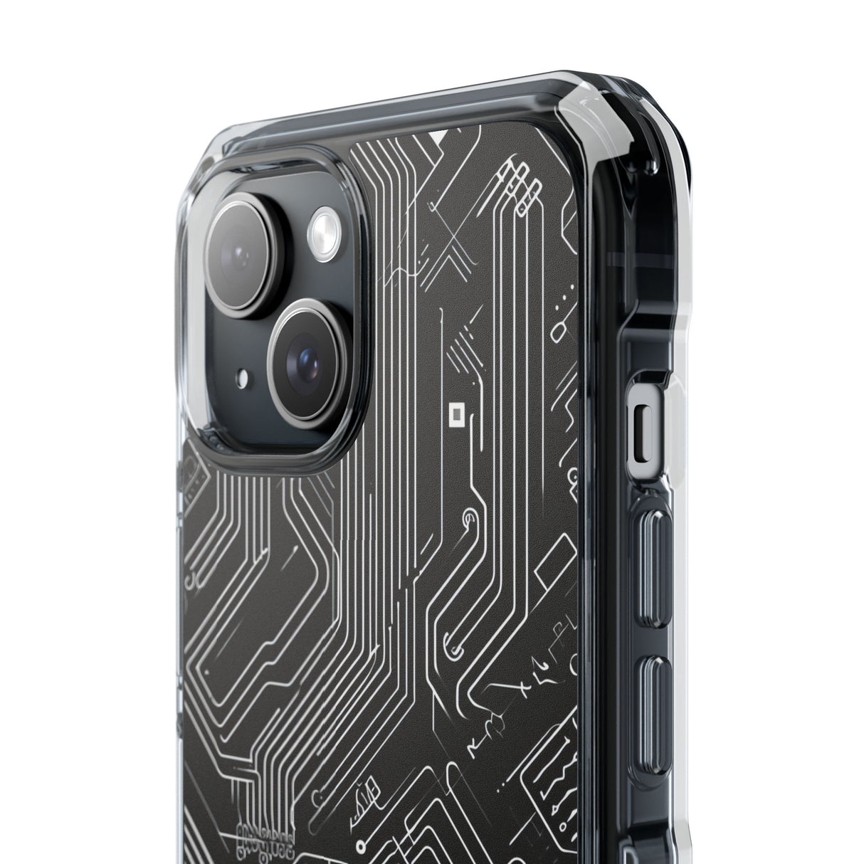 Cyber Circuitry Art - Phone Case for iPhone (Clear Impact - Magnetic)