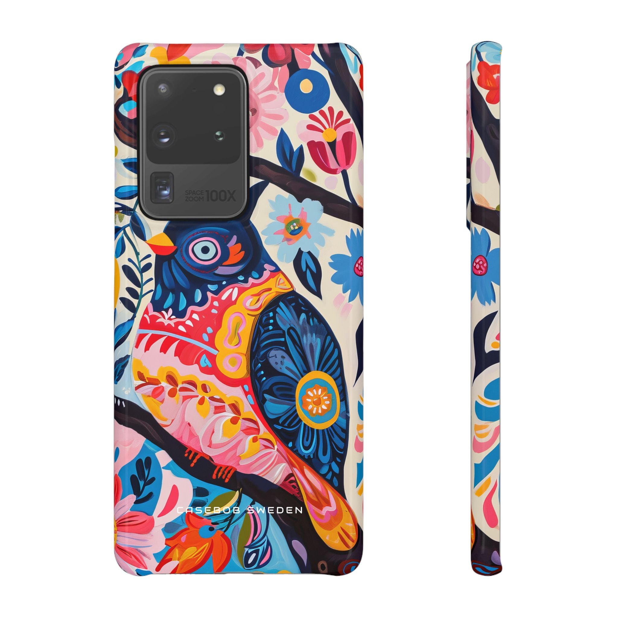 Whimsical Vintage Owl with Floral Charm Samsung S20 - Slim Phone Case