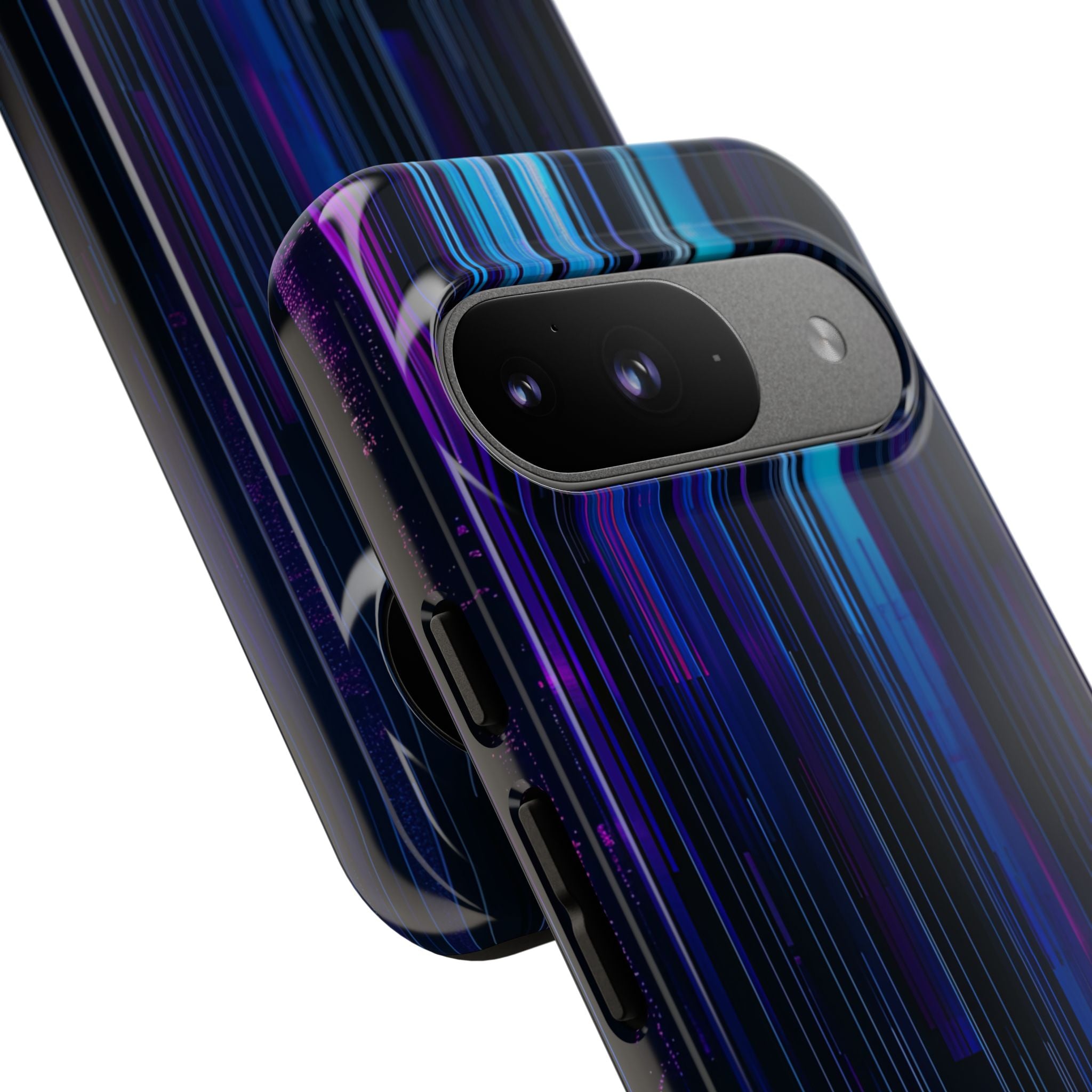 Neon Glitch Stripes Google Pixel 9 - Tough