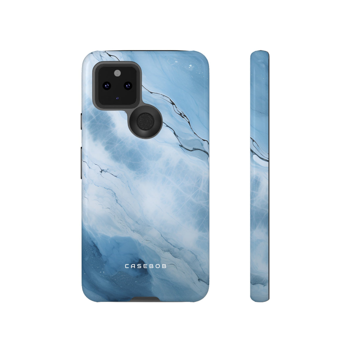 Light Navy Marble - Protective Phone Case