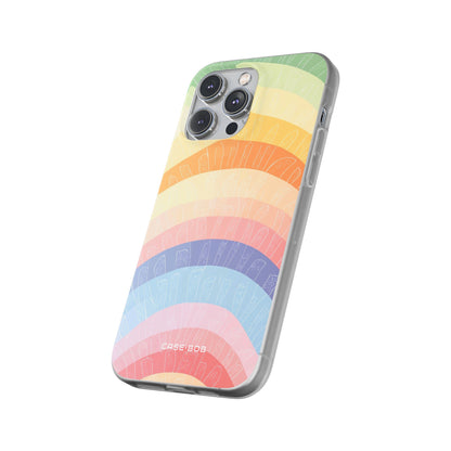 Pastel Rainbow Bands iPhone 14 Pro Max Case - Soft
