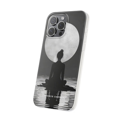 Zen Serenity Moon Reflection iPhone 15 - Flexi Phone Case