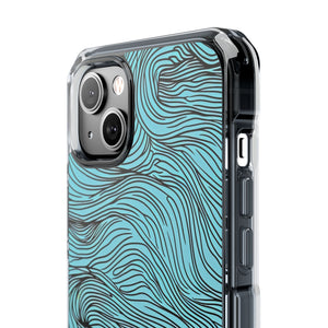 Wavy Serenity - Phone Case for iPhone (Clear Impact - Magnetic)