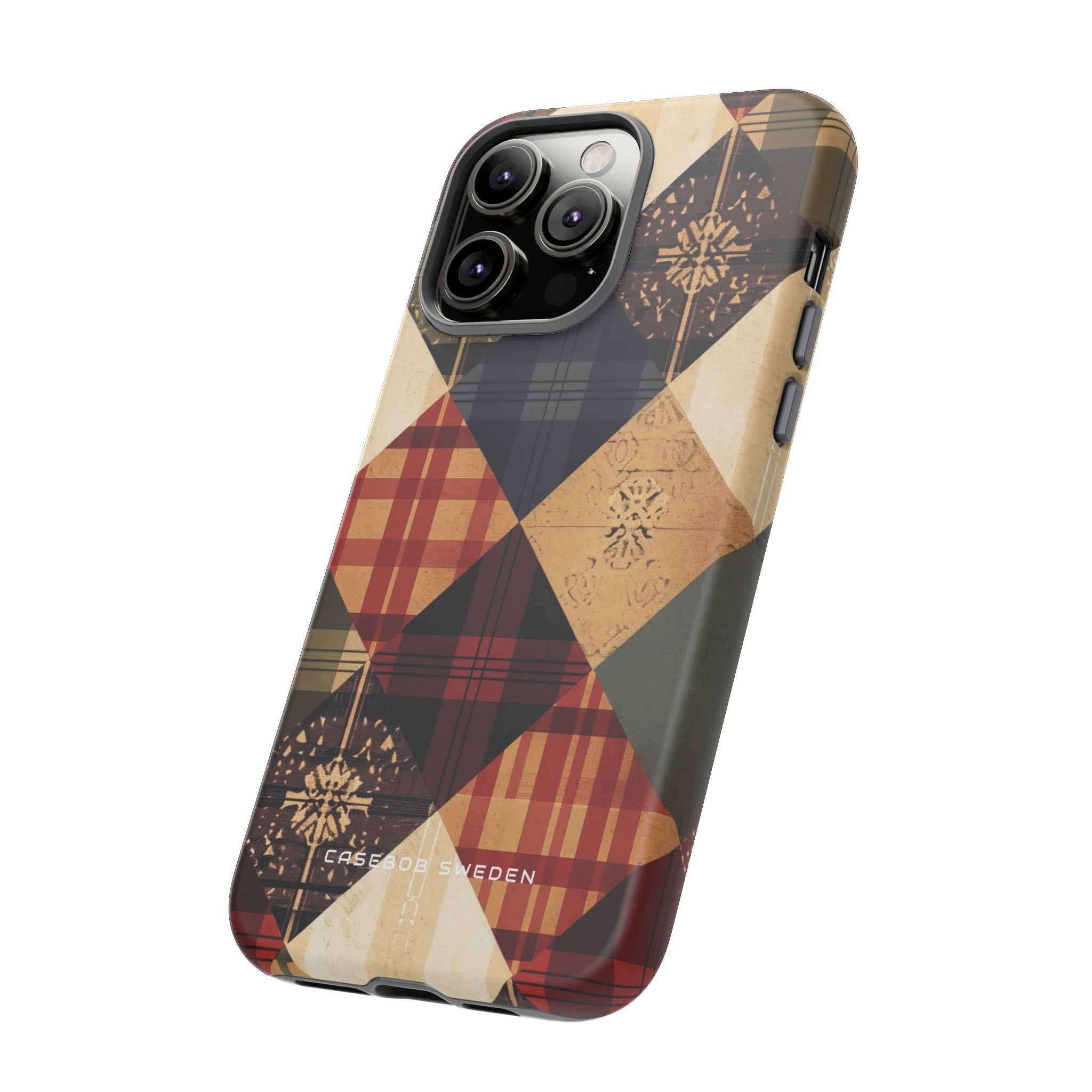 Rustic Geometric Patchwork Harmony iPhone 14 - Tough Phone Case