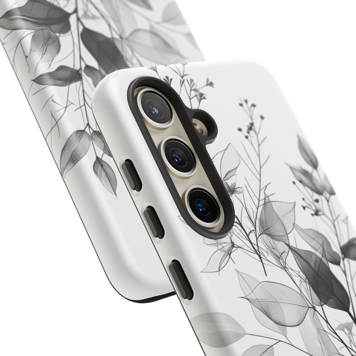 Botanical Elegance in Monochrome - For Samsung S24