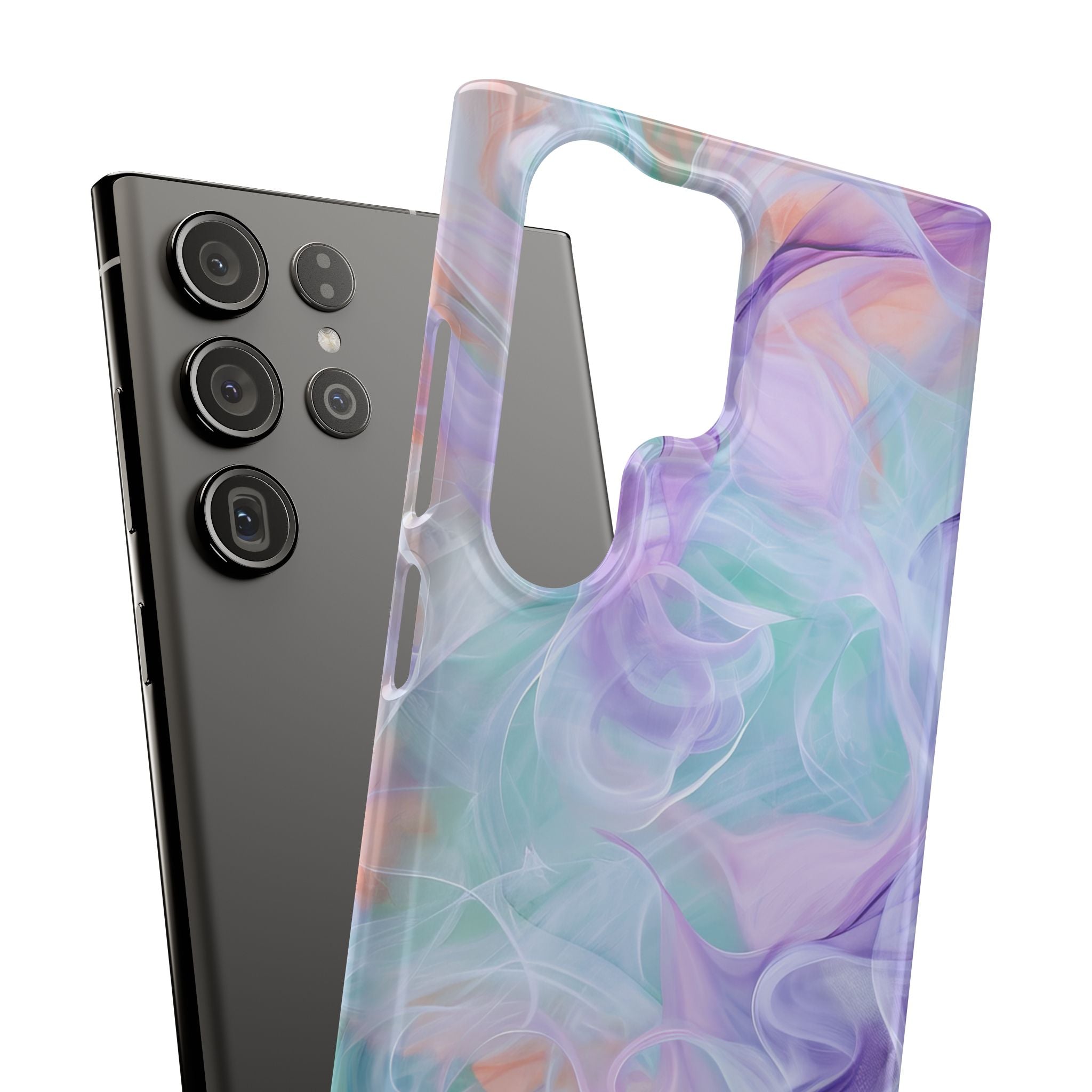 Purple Peach Whirl - Slim Samsung S23 Phone Case