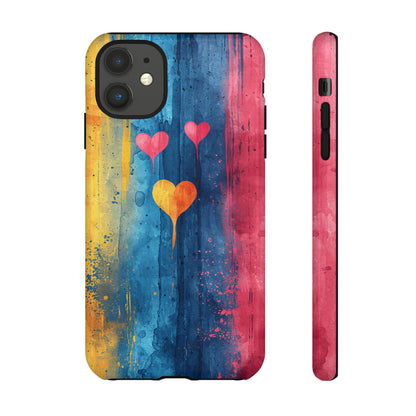 Watercolor Stripe Bliss - Protective Phone Case