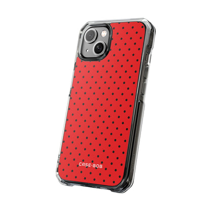 Crimson Dot Matrix iPhone 14 Case - Impact