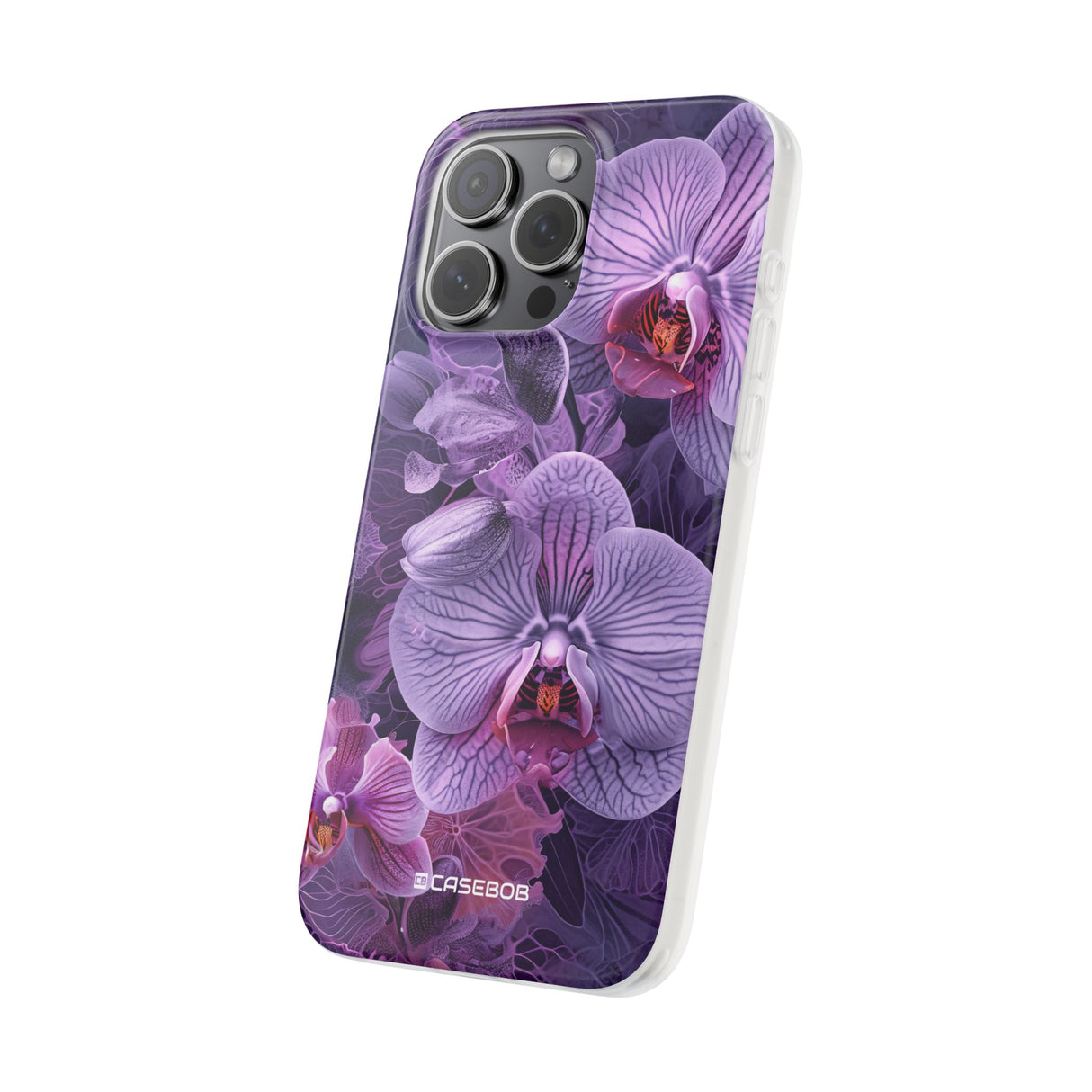 Strahlendes Orchideen-Design | Handyhülle für iPhone (flexible Hülle) 