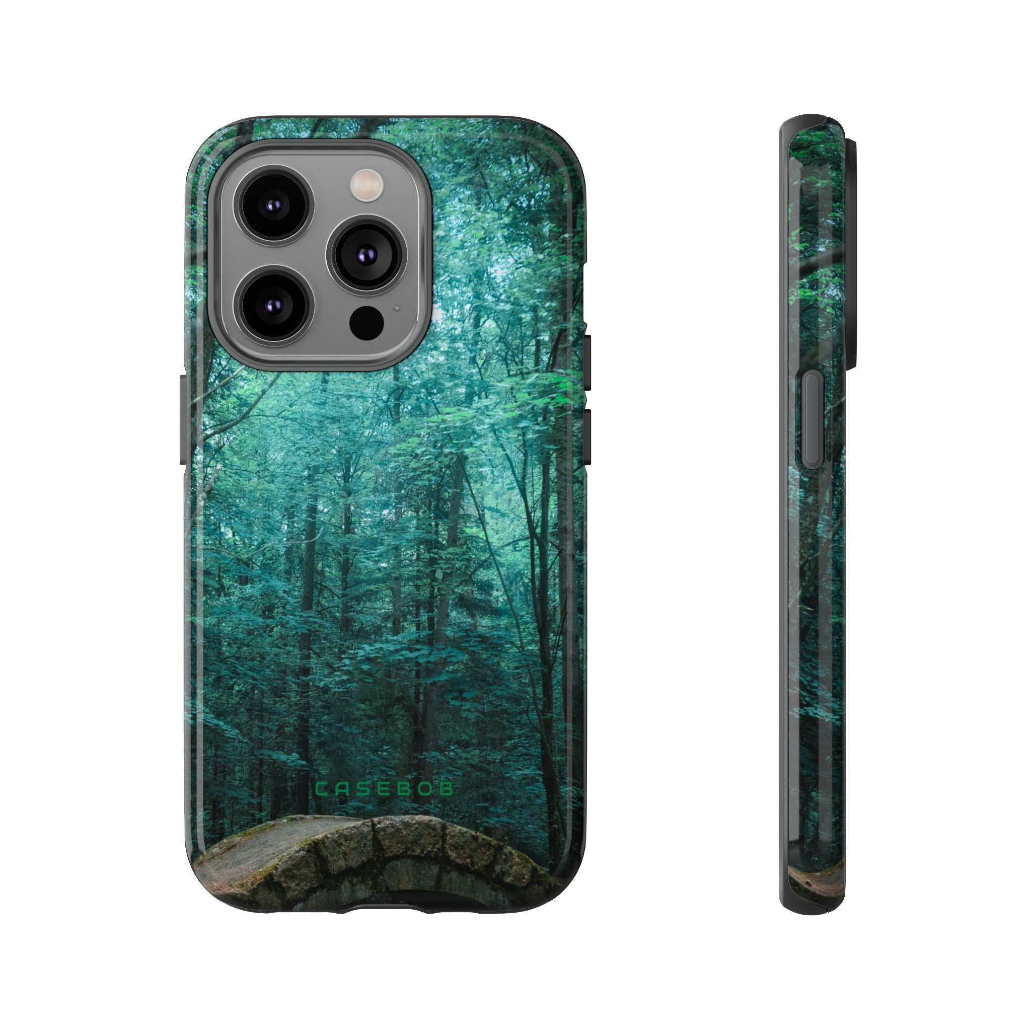 Mystical Forest with Stone Bridge - Protective Phone Case