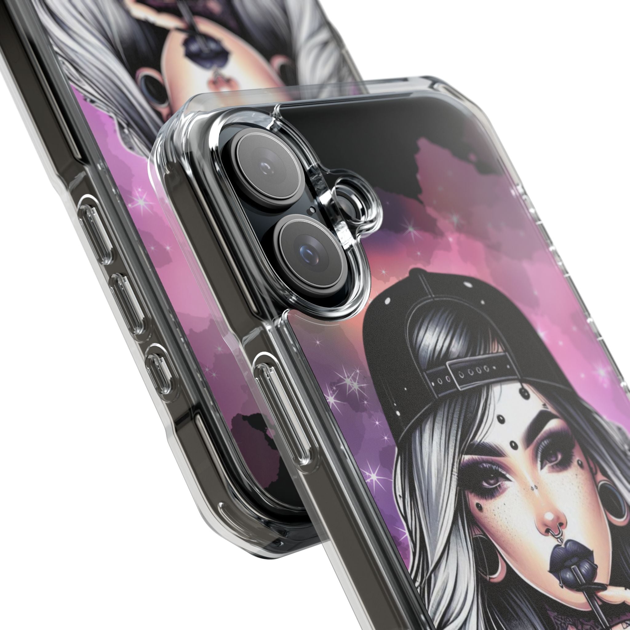 Silver Sip Nebula iPhone 16 Plus Case - Impact