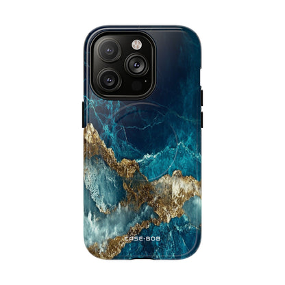 Jagged Gold Split iPhone 14 Pro Case - Tough+