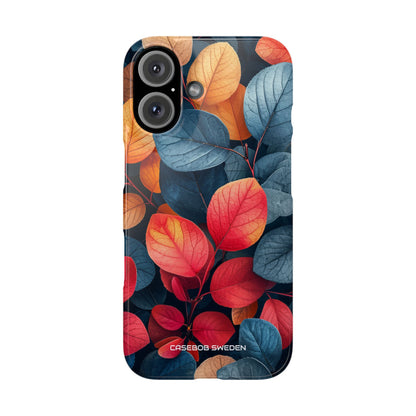 Vibrant Nature Leaves - Slim iPhone 16 Phone Case