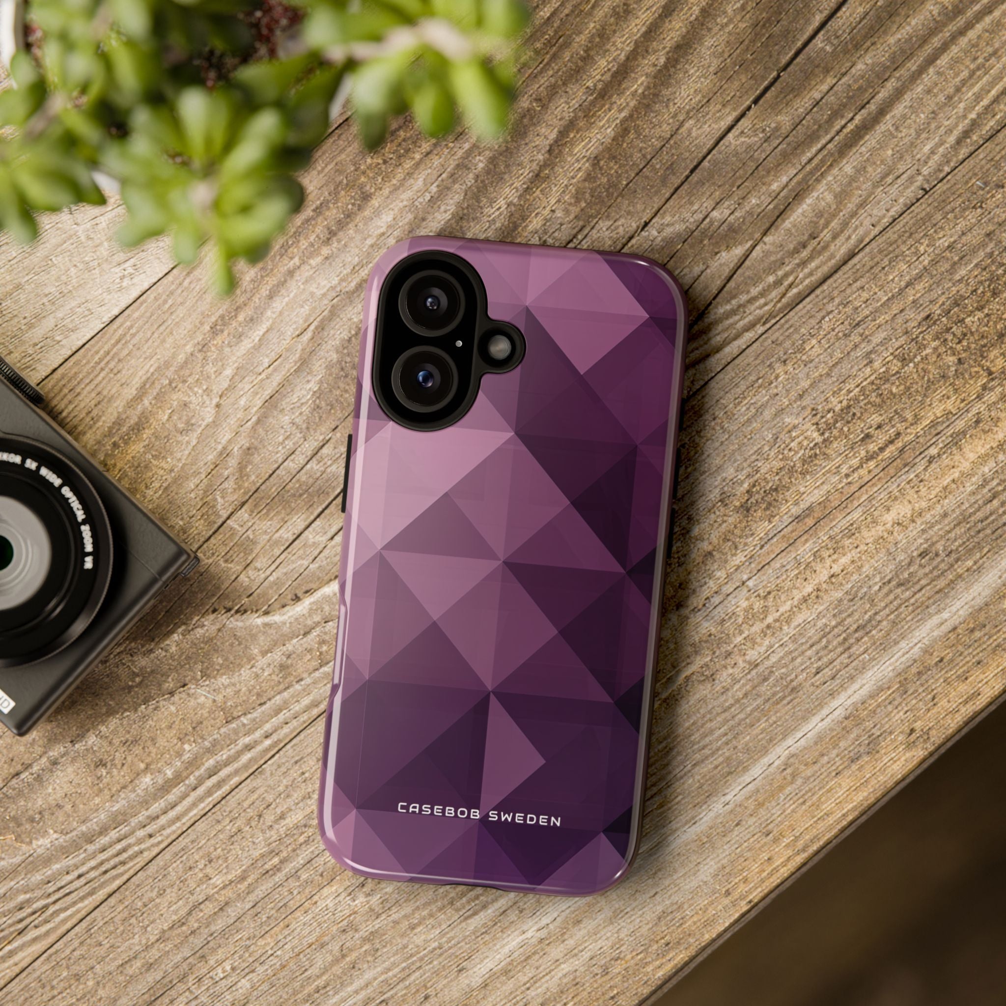 Gradient Purple Mosaic iPhone 16 - Tough Phone Case