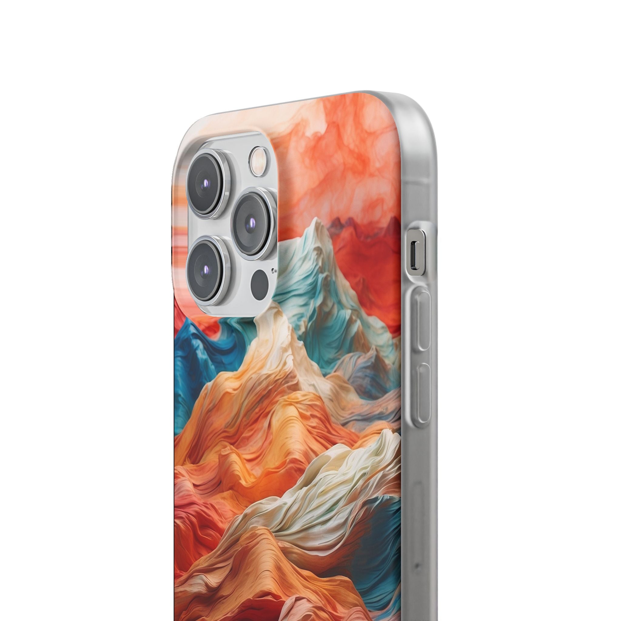 Fabric Peaks Cream iPhone 14 Pro Max Case - Soft