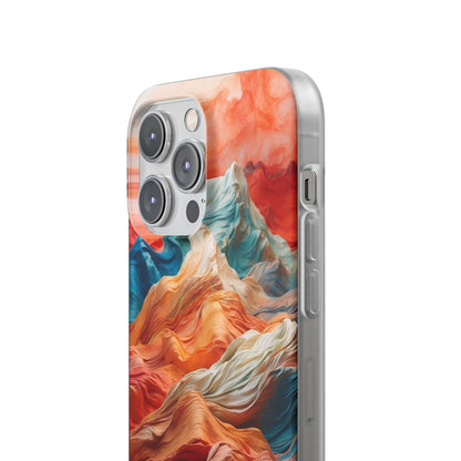 Fabric Peaks Cream iPhone 14 Pro Max Case - Soft