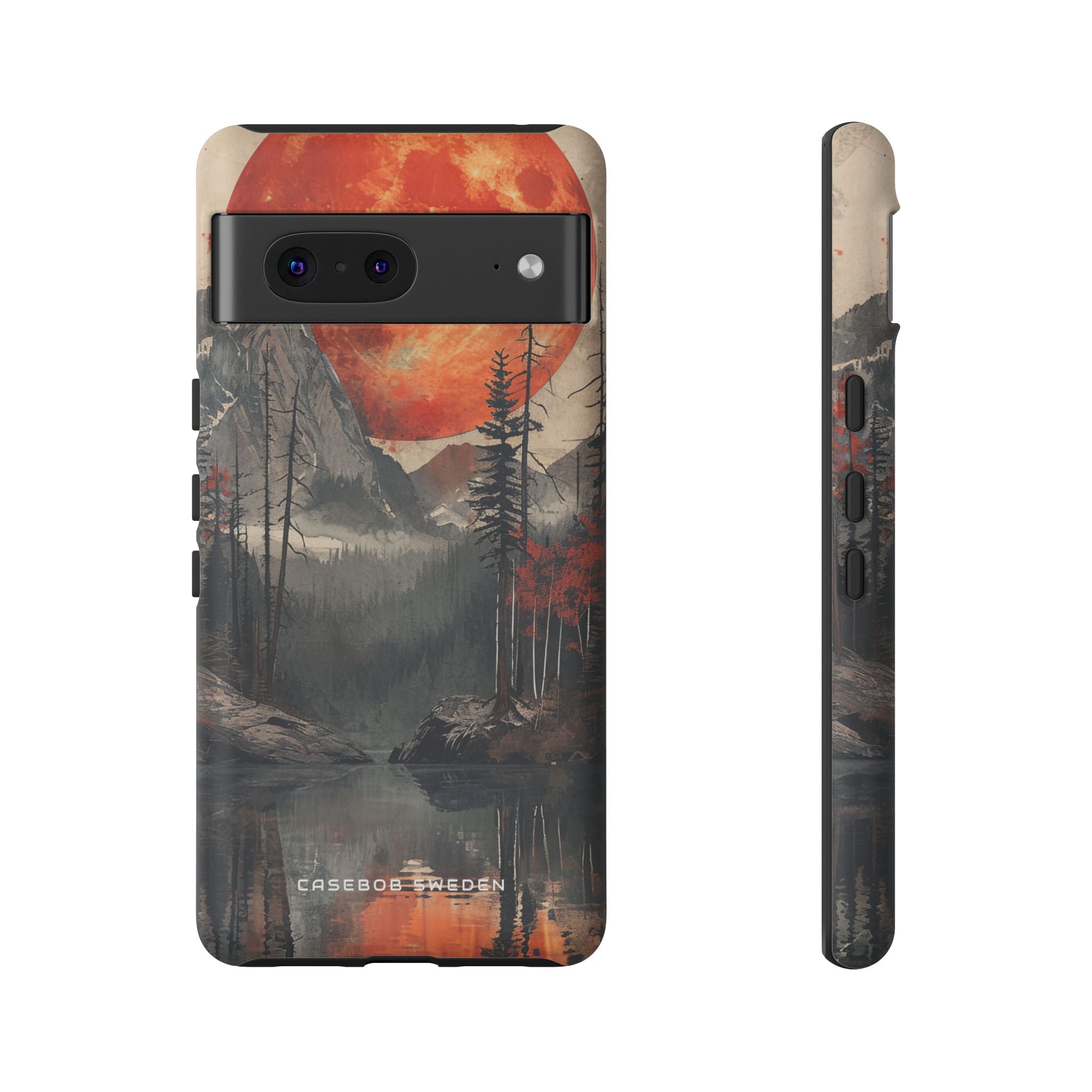 Celestial Glow Over Reflective Landscape Google Pixel 7 - Tough Phone Case