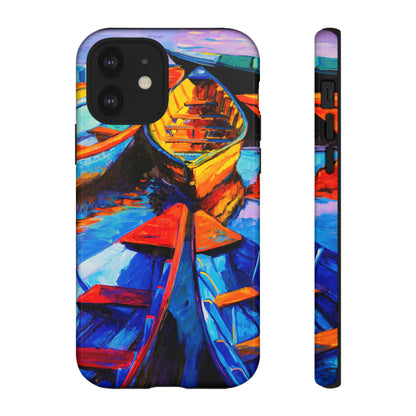 Oil painting - Wooden Boat - Protective Phone Case