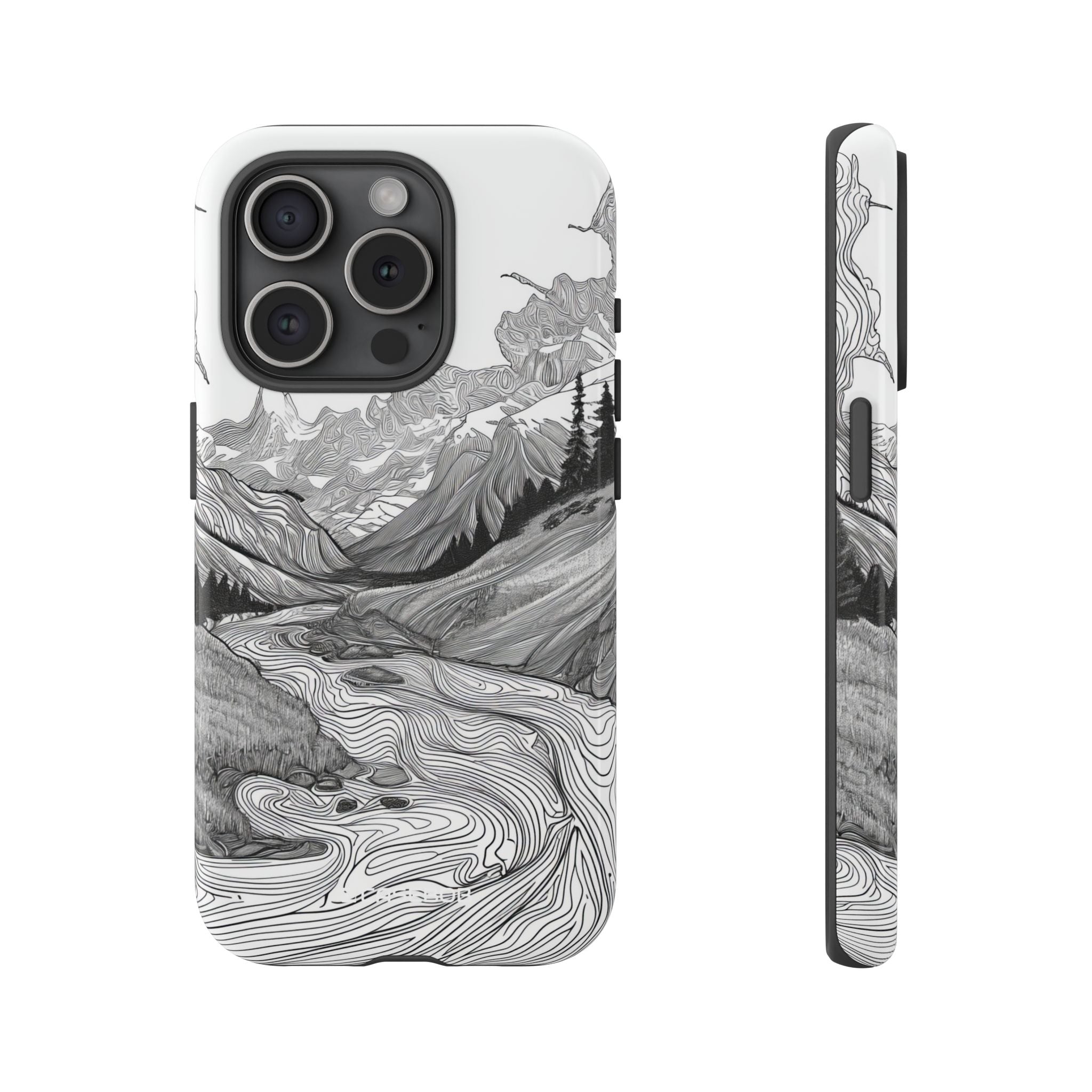 Monochrome Serenity | Protective Phone Case for iPhone