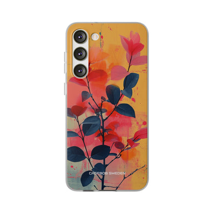 Yellow Botanical Splash - Flexi Samsung S23 Phone Case