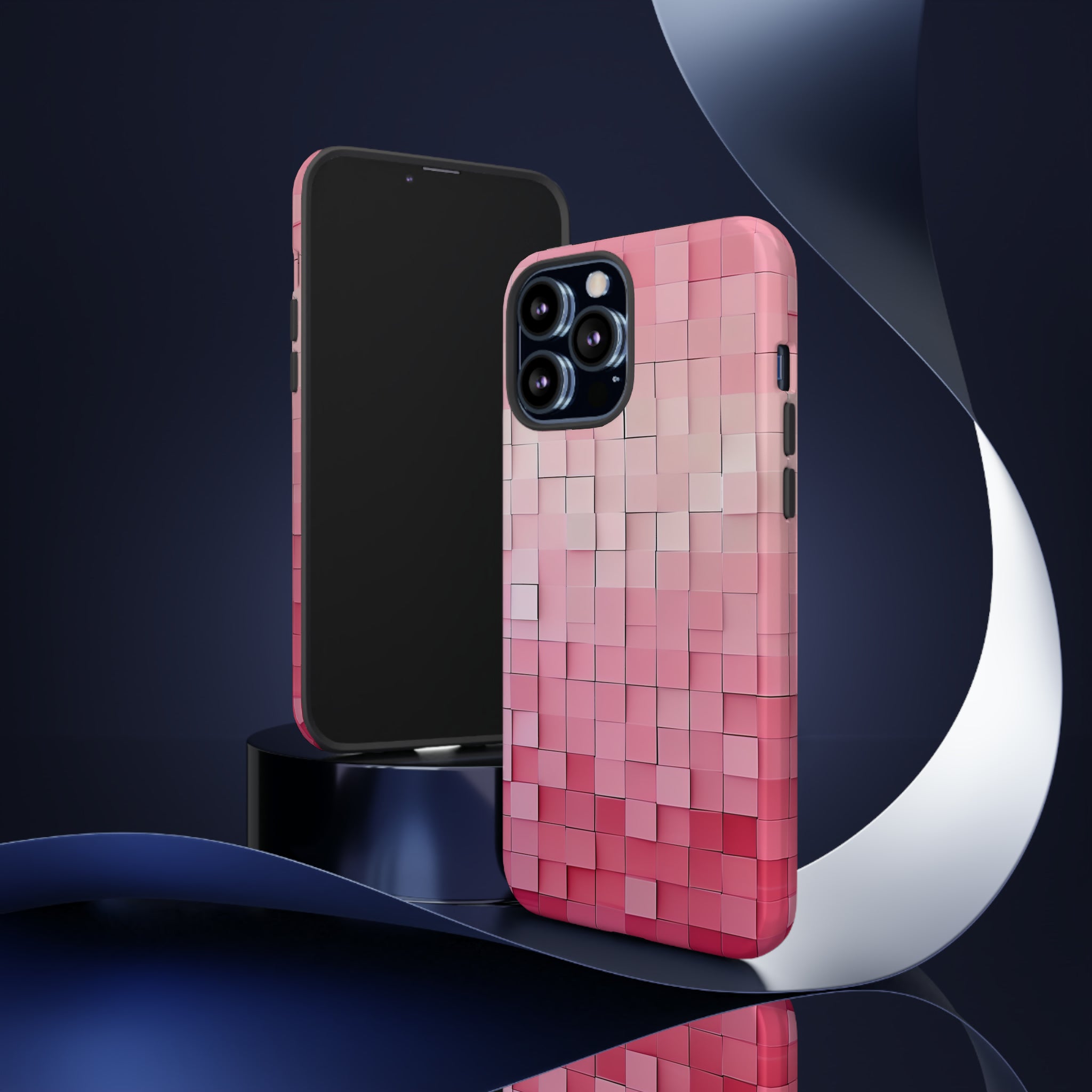 Pink Gradient Mosaic - Protective Phone Case