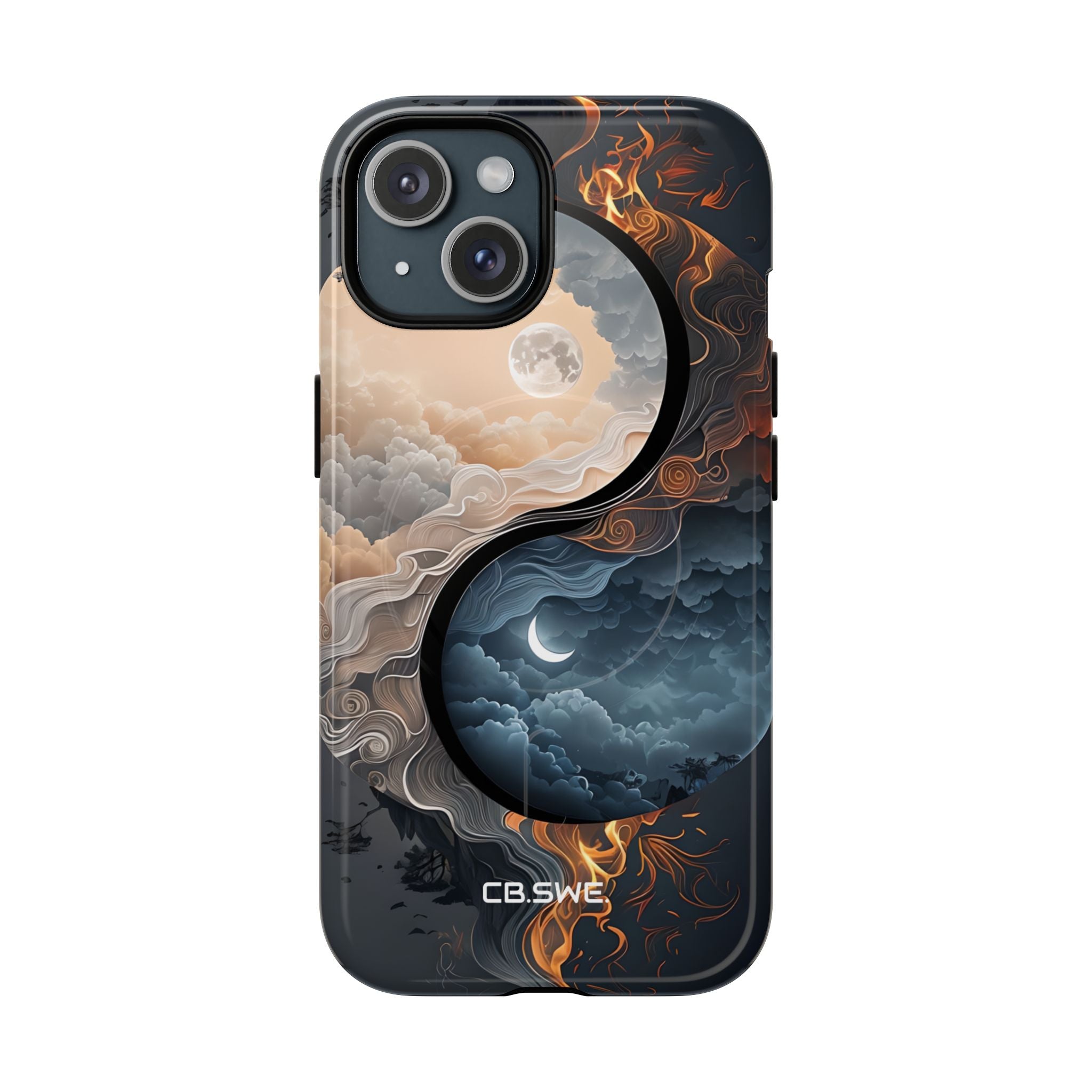 Surreal Day and Night Yin Yang Symbol Artwork Phone Cover iPhone 15 - Tough+