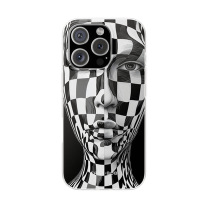 Checkered Face iPhone 16 Pro Case - Soft