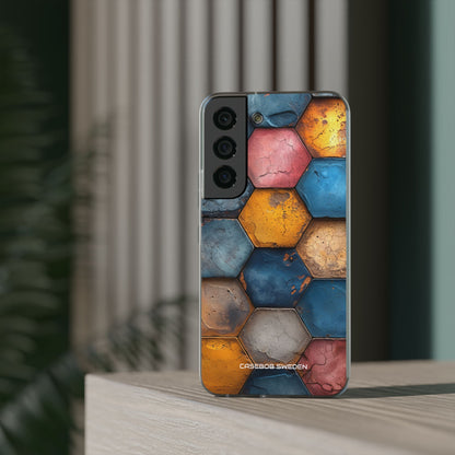 Rustic Geometric Tiles - Flexi Samsung S22 Phone Case