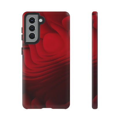 Red Center Waves - Protective Phone Case