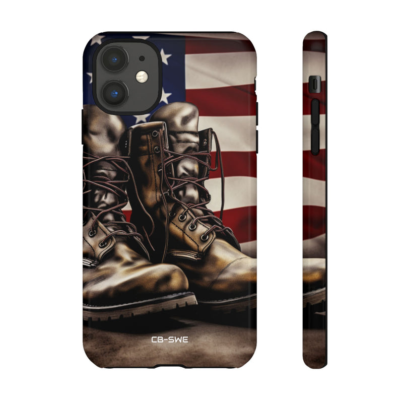 Patriotic Boots Spotlight - iPhone Case
