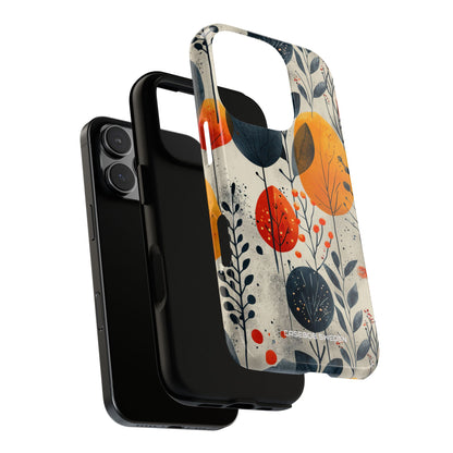 Modern Autumn Leaf Pattern - Tough iPhone 16 Phone Case