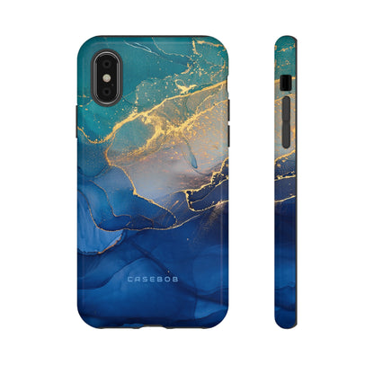 Blue Alcohol Ink - Protective Phone Case