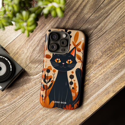 Black Cat Glow iPhone 15 Pro Case - Tough