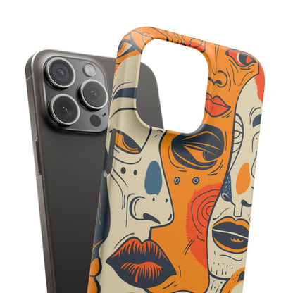 Gradient Face Mosaic iPhone 15 - Slim Phone Case