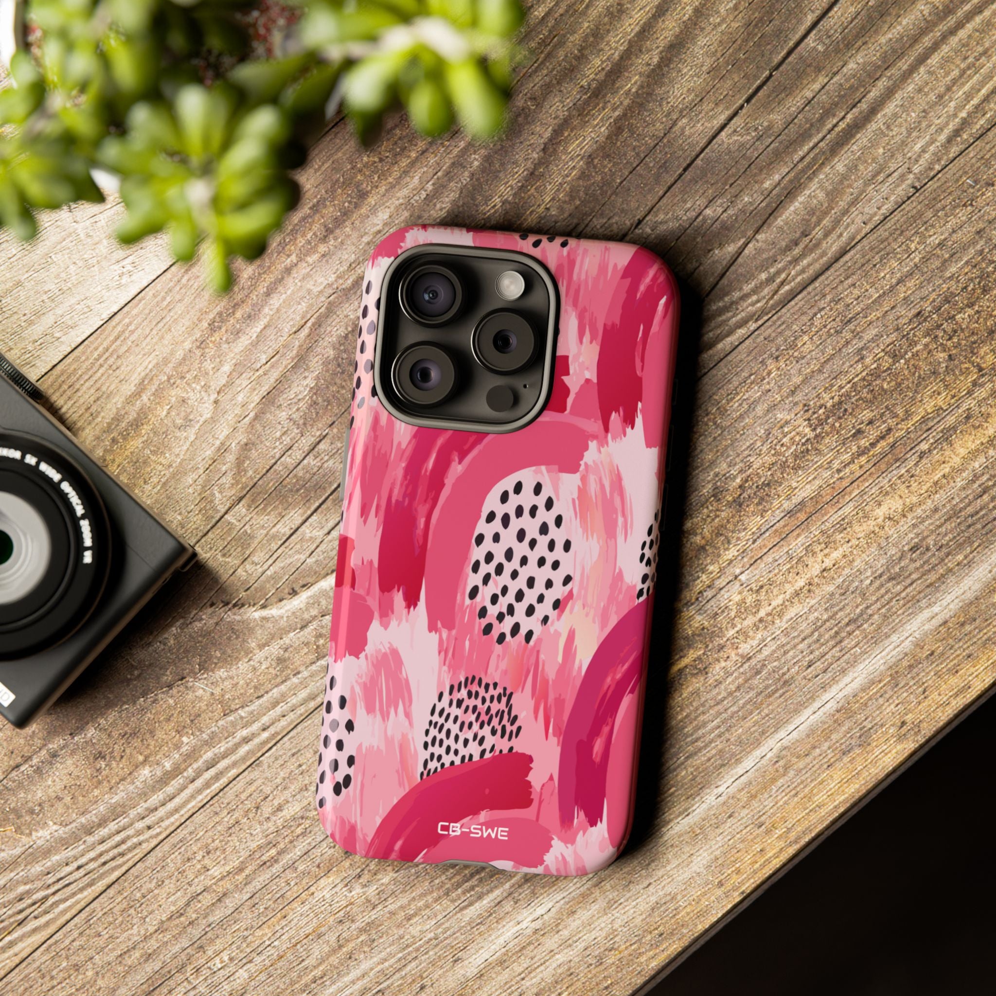 Vibrant Brushwork Dance - iPhone Case