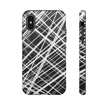 White Line Elegance - Protective Phone Case