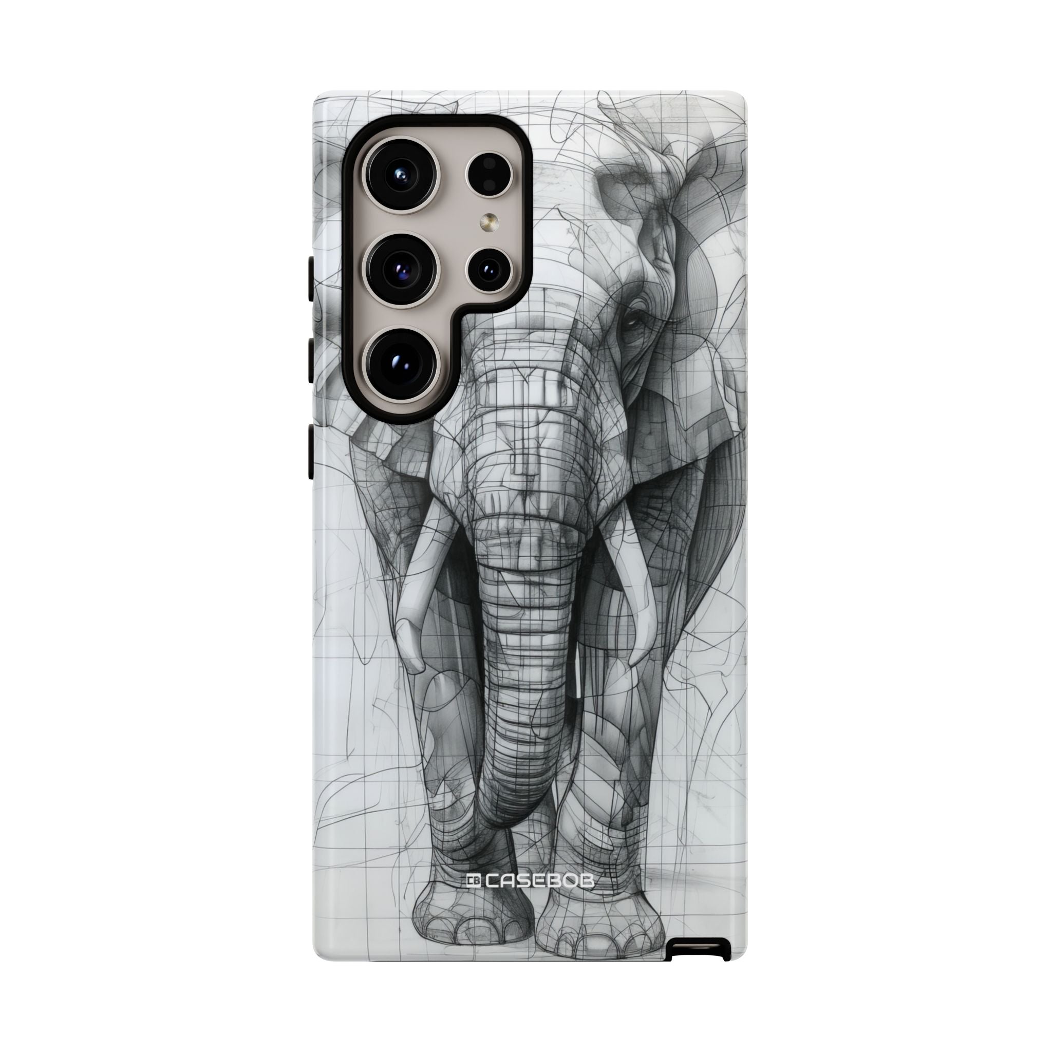 Geometric Elegance: Elephant Reimagined - For Samsung S24