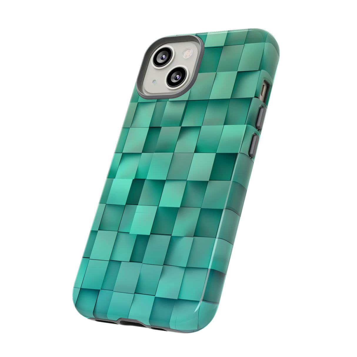 Teal Tranquility: Square Gradient - Protective Phone Case