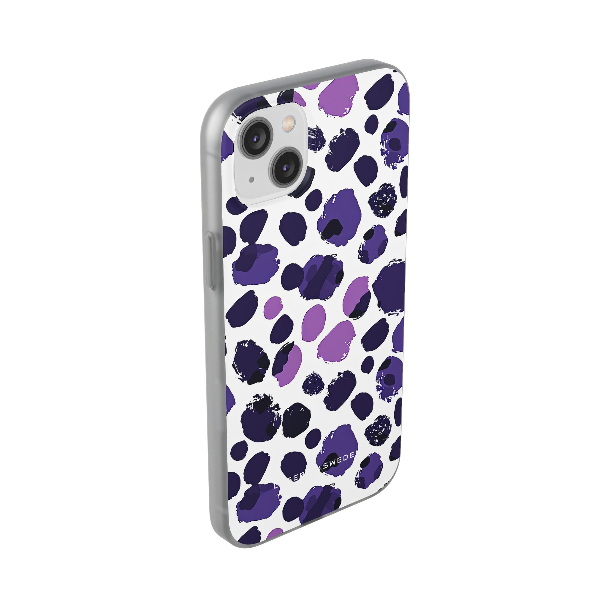 Purple Inkblots iPhone 14 - Flexi Phone Case